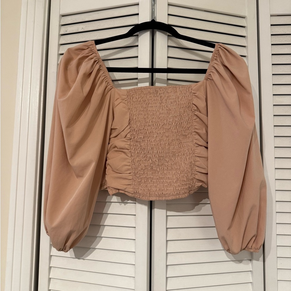 Women's Salmon Ruched Top - Picture 3 of 4